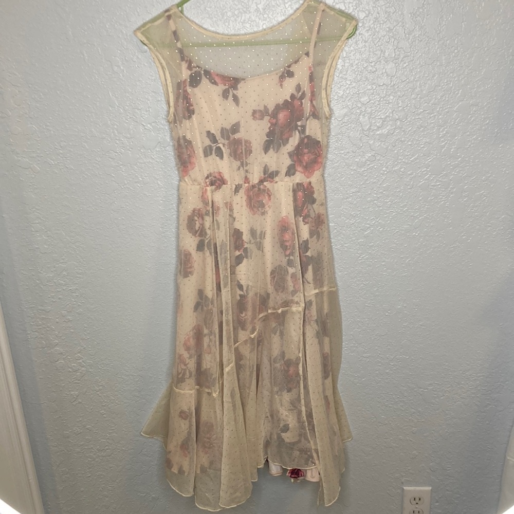Mia Joy Girls gold and pink dress